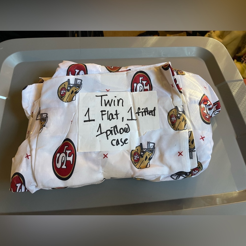 Pegasus Sports San Francisco 49ers Twin Sheet Set NFL Football 3 PCS